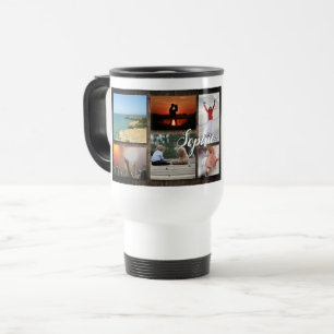 Personalisierte Foto Collage Travel Mug Reisebecher