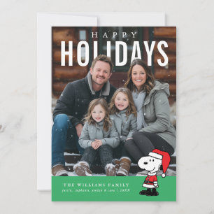 Personalisierte Foto-Feiertags-Snoopy-Hundehütte Feiertagskarte