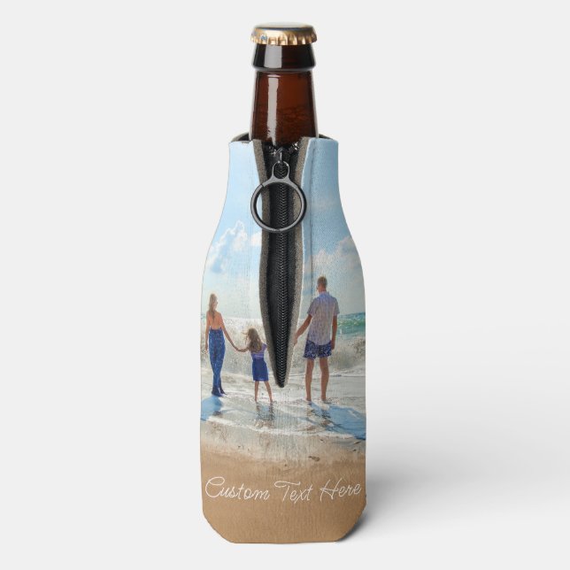 Personalisierte Foto Flasche Cooler Benutzerdefini Flaschenkühler (Flasche Rückseite)