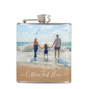 Personalisierte Foto-Flasche mit individuellem Tex Flachmann
