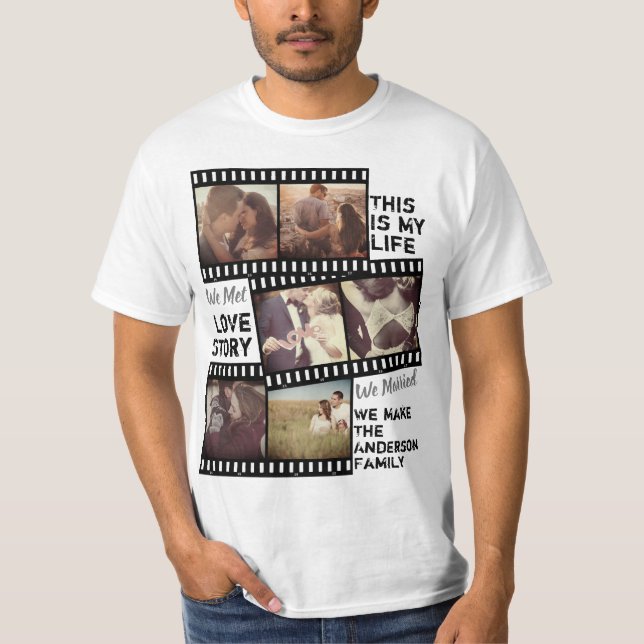 personalisierte Foto-Folie und Text T-Shirt (Vorderseite)