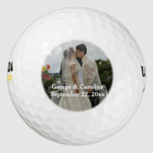 Personalisierte Foto-Gastgeschenk Hochzeit Golfball
