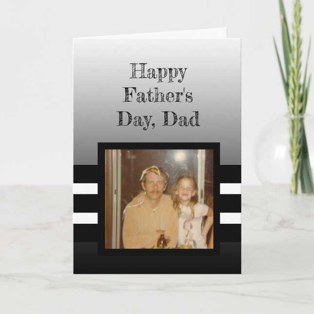 Personalisierte Foto Happy Vathers Day Card Karte (Vorderseite)