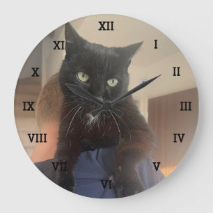 Personalisierte Foto-Haustiere Familie Erstelle de Große Wanduhr