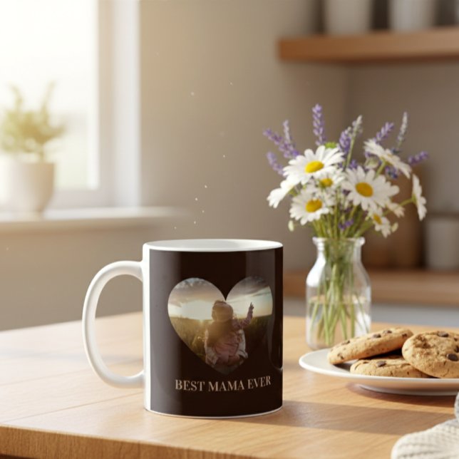Personalisierte Foto-Herz-Kaffeetasse Muttergesche Kaffeetasse (click to customise with your photo and text!
)