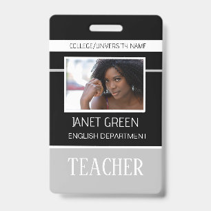 Personalisierte Foto-Hochschul-Lehrer-ID Ausweis