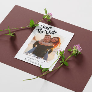 Personalisierte Foto-Hochzeit 'Save the Date' Karte