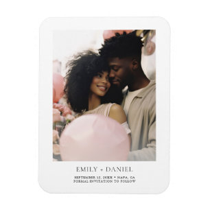 Personalisierte Foto-Hochzeit - Termin merken Magnet