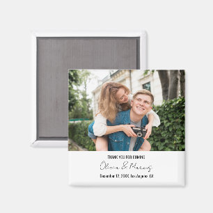 Personalisierte Foto-Hochzeits-Dankeschön-Geschenk Magnet