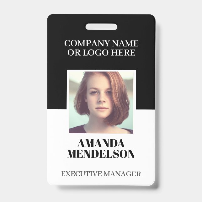 Personalisierte Foto-ID mit Strichcode-Abzeichen Ausweis (Vorderseite)