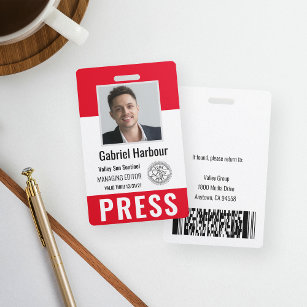 Personalisierte Foto-ID und Logojournalistenauswei Ausweis