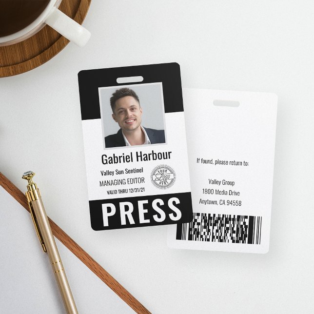 Personalisierte Foto-ID und Logojournalistenauswei Ausweis (Von Creator hochgeladen)