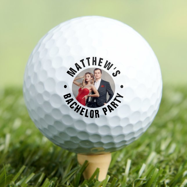 Personalisierte Foto-Junggesellenparty Golfball (Personalized Photo Bachelor Party Golf Balls)
