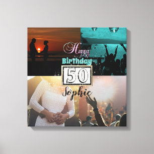 Personalisierte Foto-Leinwand zum 50. Geburtstag C Leinwanddruck