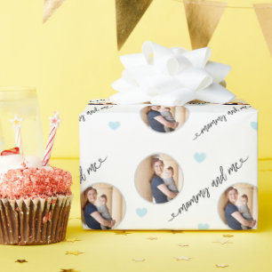 Personalisierte Foto-Muttertags-Geschenkverpackung Geschenkpapier
