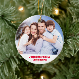 Personalisierte Foto-Ornamente, Familienbild Keramik Ornament