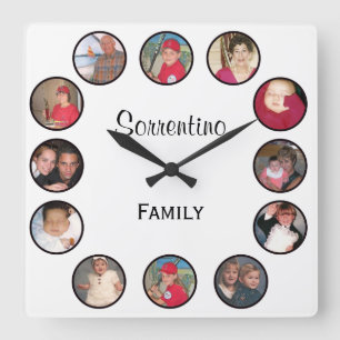 Personalisierte Foto-Quadrat-Wand-Uhr Quadratische Wanduhr