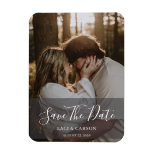Personalisierte Foto-Save-the-Date-Hochzeitskarte Magnet