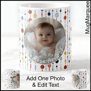 Personalisierte Foto Tasse mit farbigen Dots C556