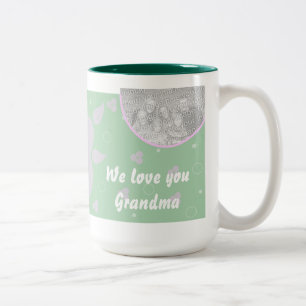 Personalisierte Foto-Tassen-Großmutter Zweifarbige Tasse