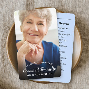 Personalisierte Foto-Trauer-Gedenkkarte für Beerdi Visitenkarte