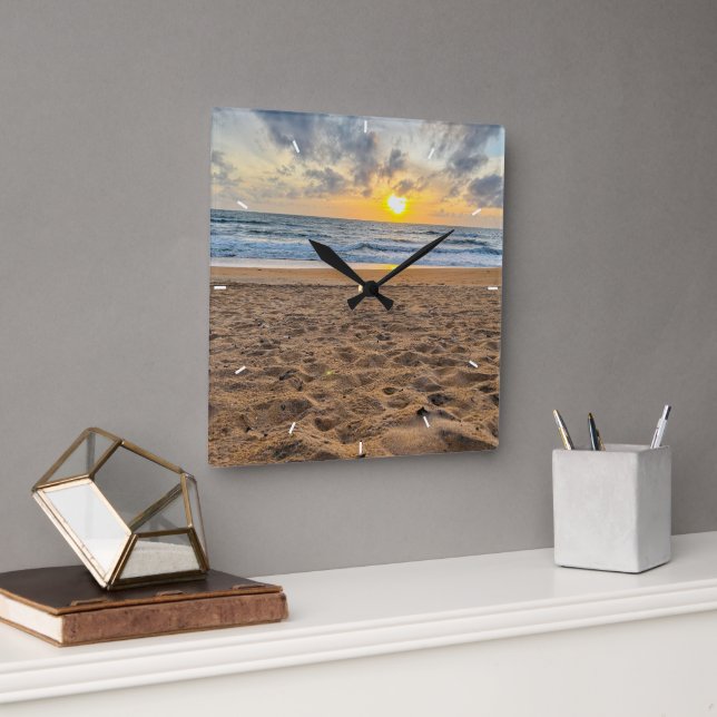 Personalisierte Foto-Uhr für benutzerdefinierte Se Quadratische Wanduhr (Büro)