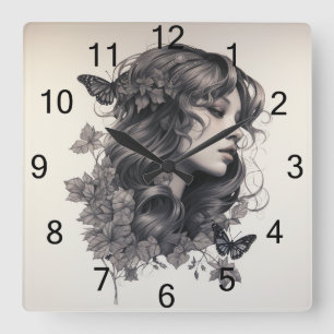 Personalisierte Foto-Uhr für benutzerdefinierte Se Quadratische Wanduhr