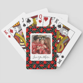 Personalisierte Foto- und Nachricht-Blumen-Spielka Spielkarten