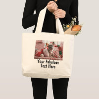 Personalisierte Foto- und Text-Baumwolle