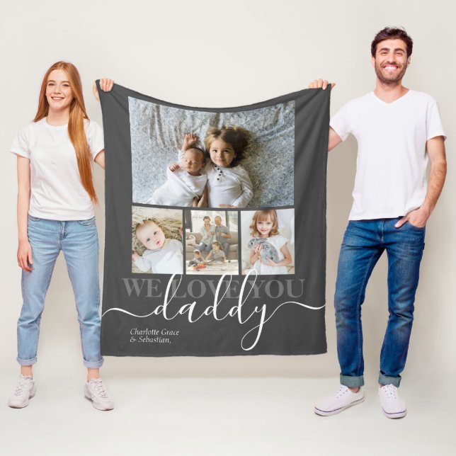 Personalisierte Foto- und Textfotografie Fleecedecke (Beispiel)