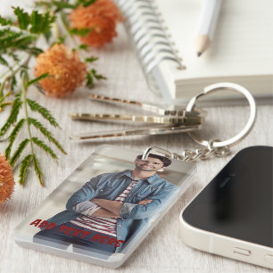 Personalisierte Foto- und Textfotografie Schlüsselanhänger
