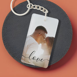 Personalisierte Foto- und Textfotografie Schlüsselanhänger