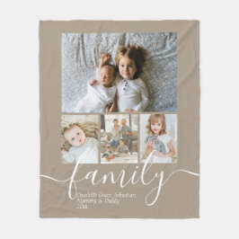 Personalisierte Foto- und Textsammlung Fleecedecke