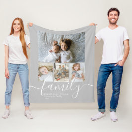 Personalisierte Foto- und Textsammlung Fleecedecke
