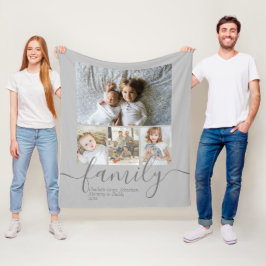 Personalisierte Foto- und Textsammlung Fleecedecke