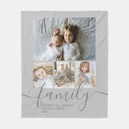 Personalisierte Foto- und Textsammlung Fleecedecke