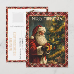 Personalisierte Foto Vintage Weihnachten Santa Kla