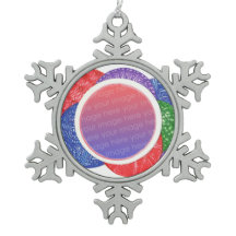 Personalisierte Foto-Weihnachtsball-Schneeflocke