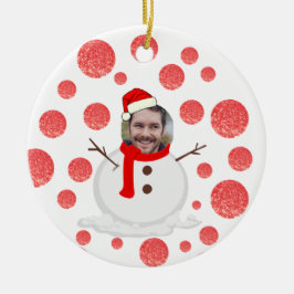 Personalisierte Foto-Weihnachtsfeiern Keramik Ornament
