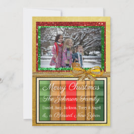 Personalisierte Foto Weihnachtskarte Feiertagskarte