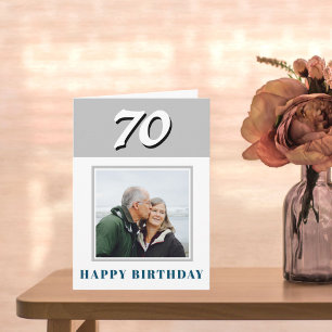 Personalisierte Foto zum 70. Geburtstag Karte
