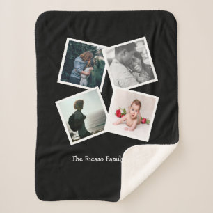 Personalisierte FotoCollage 4 Foto Sherpadecke