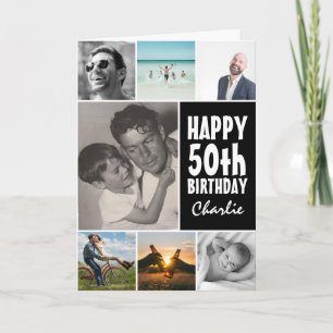 Personalisierte Fotocollage Alles Gute zum Geburts Karte