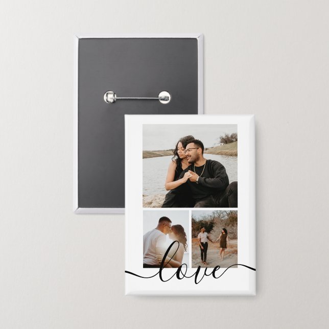 Personalisierte FotoCollage Button (Vorderseite/Rückseite)