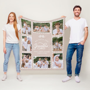 Personalisierte Fotocollage-Decke für Oma Fleecedecke