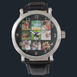 Personalisierte FotoCollage der 9-Familie Armbanduhr<br><div class="desc">Personalisieren Sie mit Ihren 9 Lieblings-Fotos,  um ein einzigartiges Geschenk zu schaffen. Entwickelt von Thisisnotme©</div>