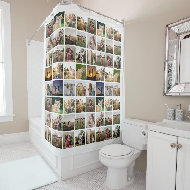 Personalisierte FotoCollage Duschvorhang (Beispiel)