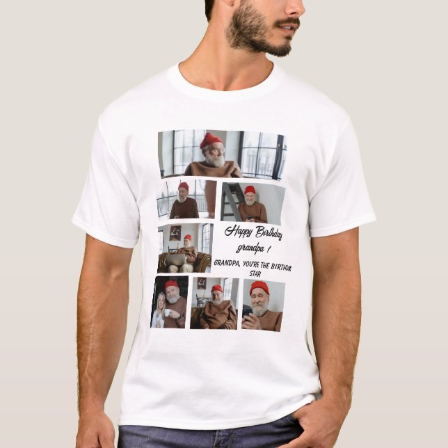 Personalisierte FotoCollage einer Familie T-Shirt (Vorderseite)