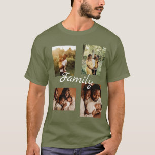Personalisierte FotoCollage einer Familie T-Shirt