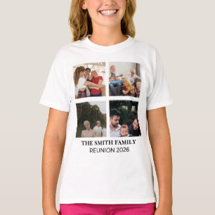 Personalisierte Fotocollage Familienzusammenkunft T-Shirt